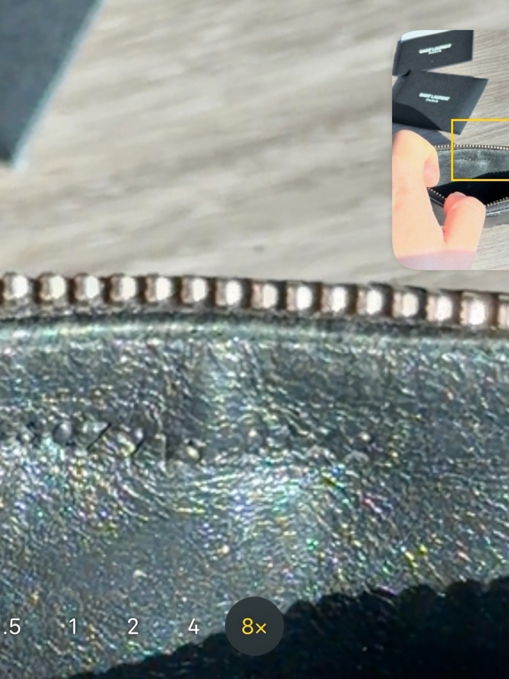Saint Laurent Black Quilted Leather Card Holder with Gold YSL Logo - Picture 5 of 7